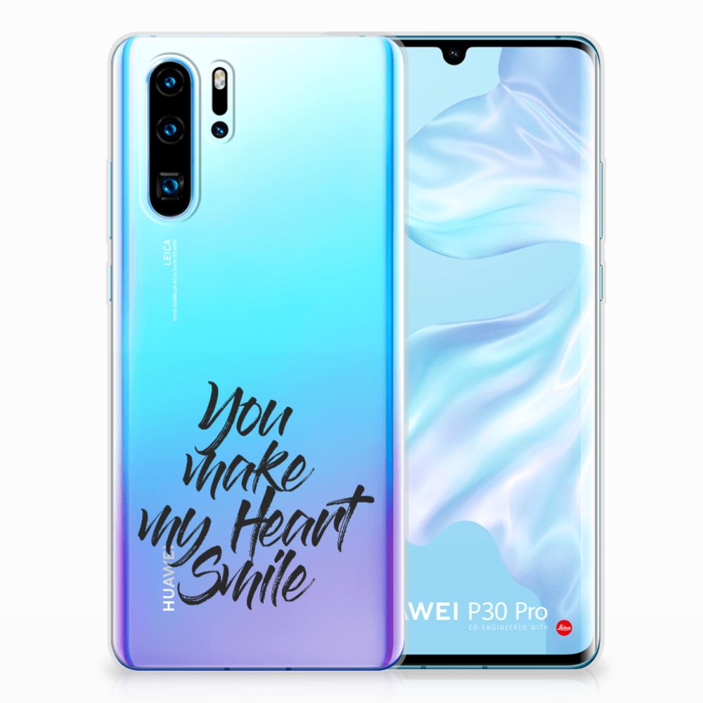 Huawei P30 Pro Siliconen hoesje met naam Heart Smile