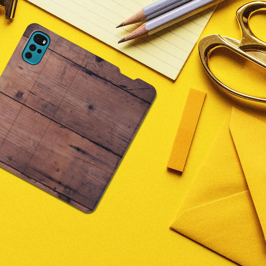 Motorola Moto G22 Book Wallet Case Old Wood - B2C Telecom