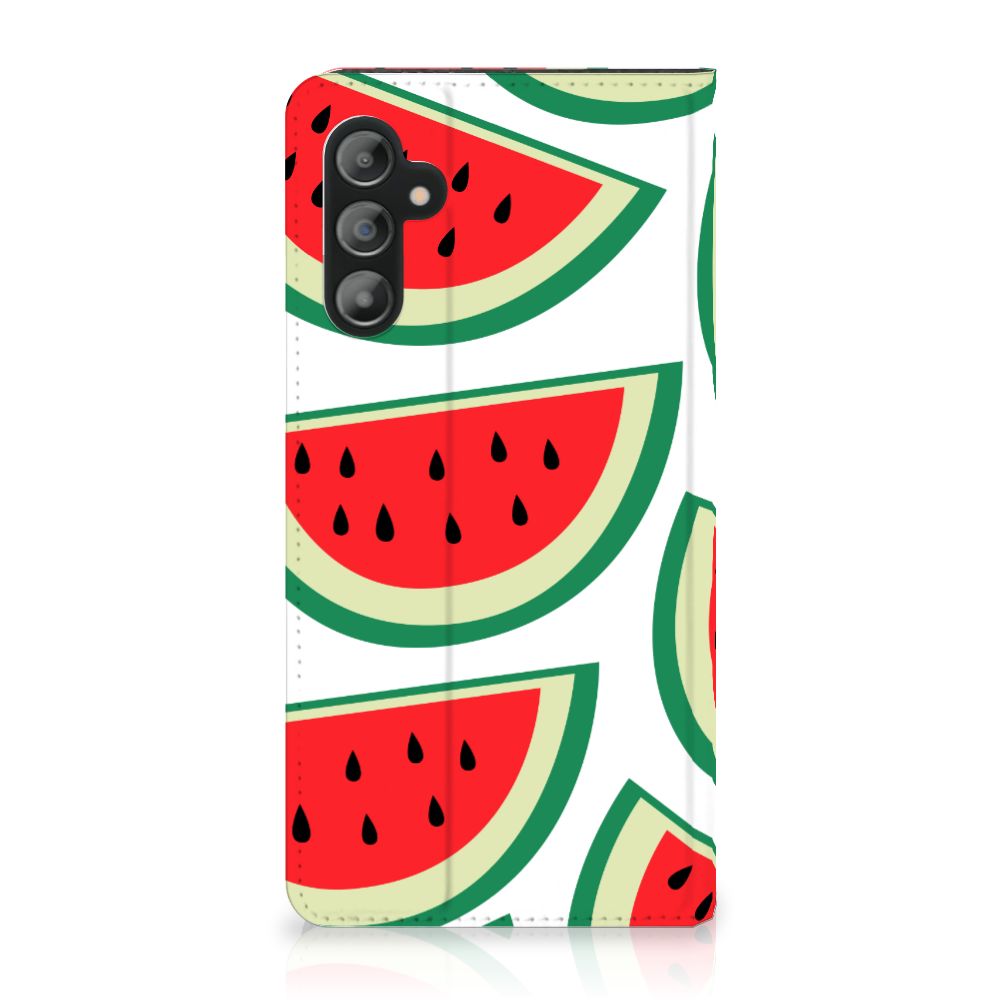 Samsung Galaxy A14 5G Flip Style Cover Watermelons with vibrant watermelon pattern design.