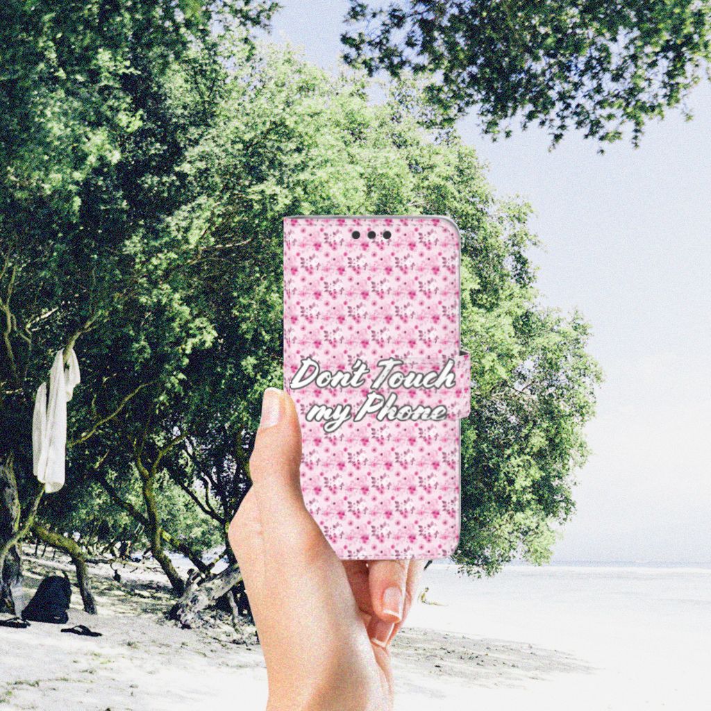 Microsoft Lumia 650 Portemonnee Hoesje Flowers Pink DTMP