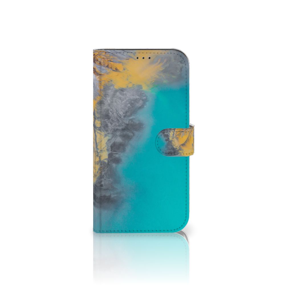 Apple iPhone 12 Pro Max Bookcase Marble Blue Gold