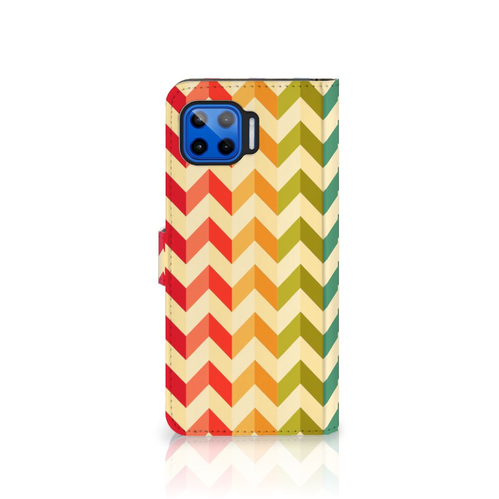 Motorola Moto G 5G Plus Telefoon Hoesje Zigzag Multi Color