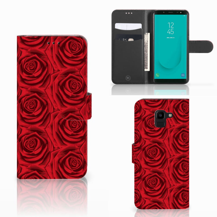 Samsung Galaxy J6 2018 Hoesje Red Roses