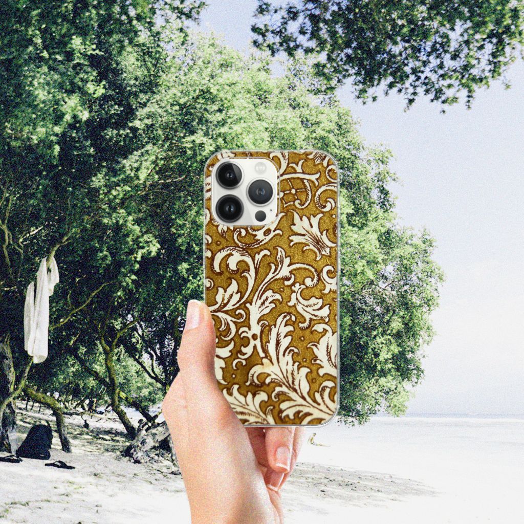 Siliconen Hoesje iPhone 13 Pro Max Barok Goud B2C Telecom