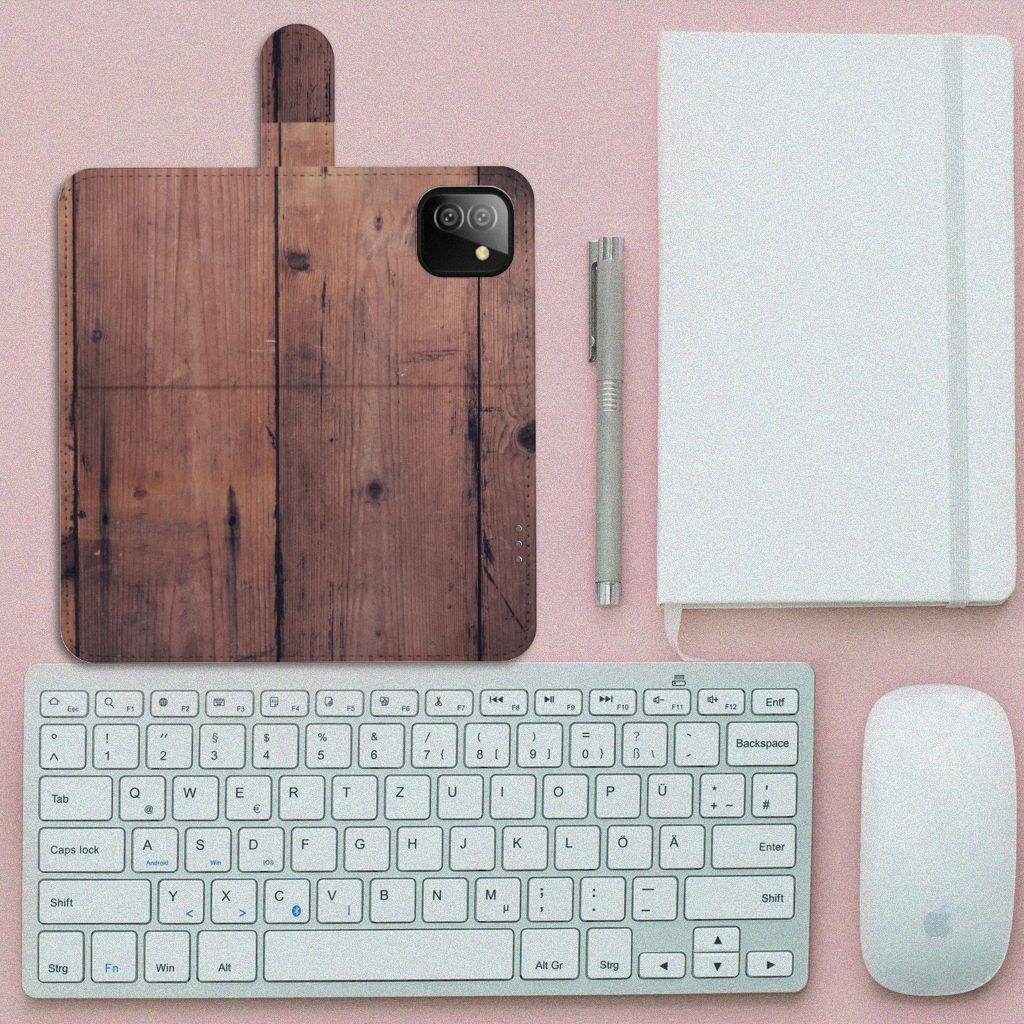 Samsung Galaxy A03 Book Style Case Old Wood
