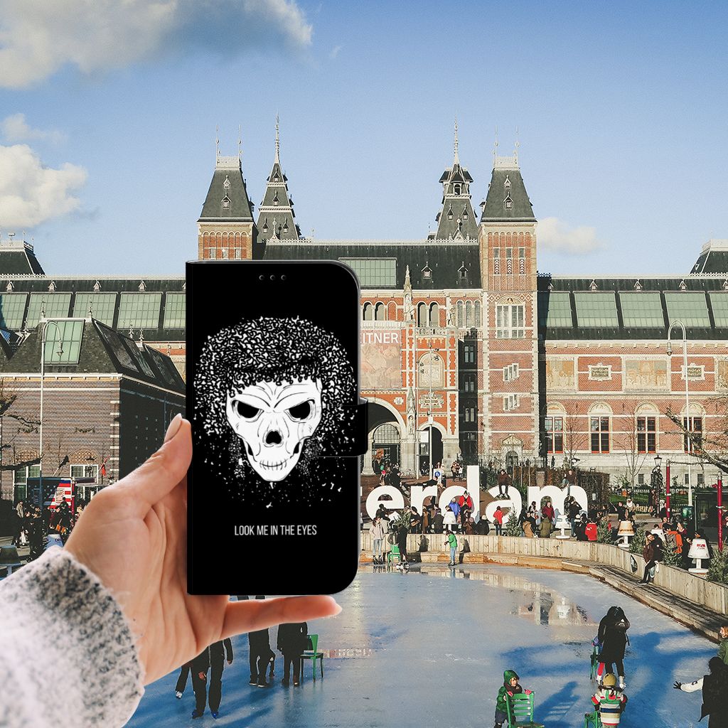 Telefoonhoesje met Naam iPhone 13 Pro Max Skull Hair