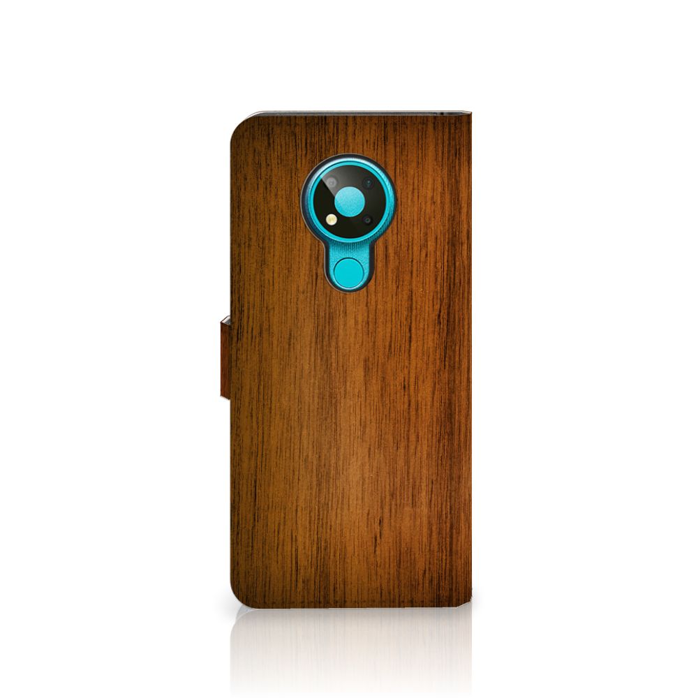 Nokia 3.4 Book Style Case Donker Hout