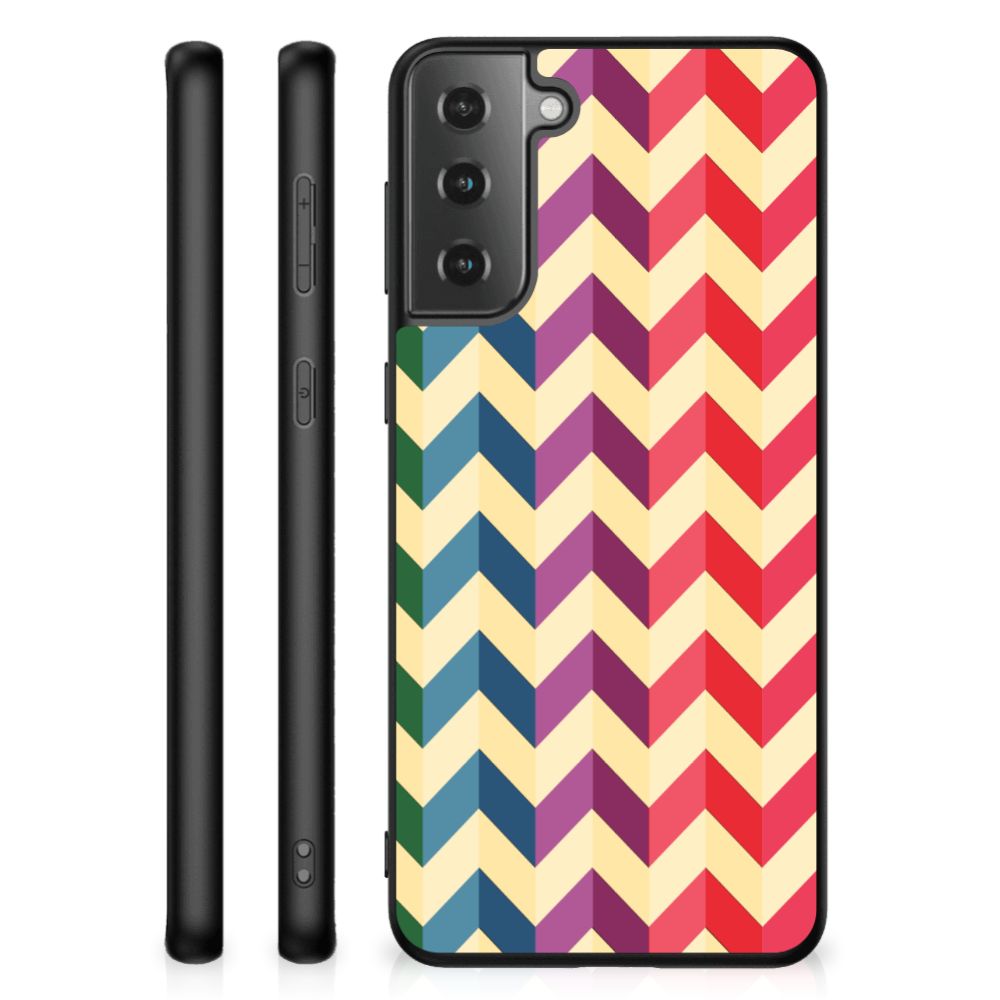 Samsung Galaxy S21 Plus Back Case Zigzag Multi Color B2C Telecom