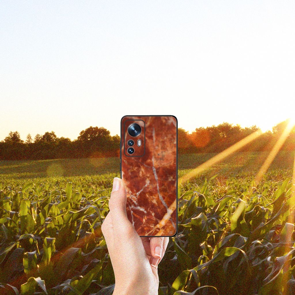 Xiaomi 12 | 12X Marmeren Print Telefoonhoesje Marmer Bruin B2C Telecom