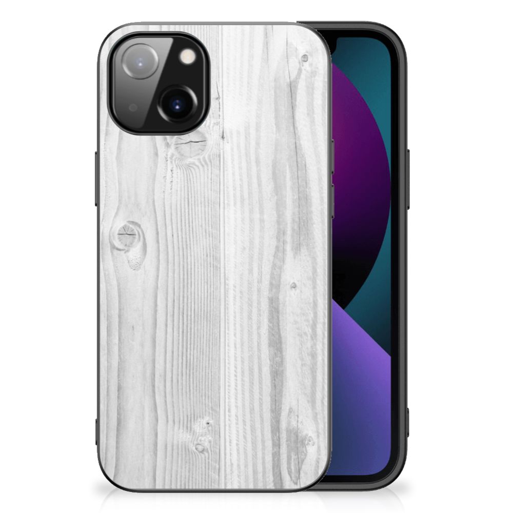 Apple iPhone 13 Houten Print Telefoonhoesje White Wood B2C Telecom