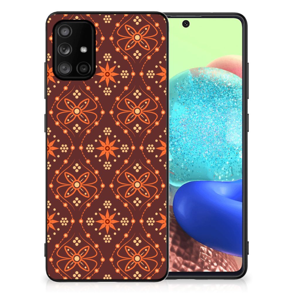 Samsung Galaxy A71 Back Case Batik Brown