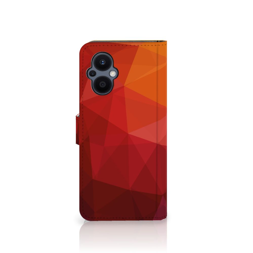 Book Case voor OPPO Reno 8 Lite | OnePlus Nord N20 Polygon Red