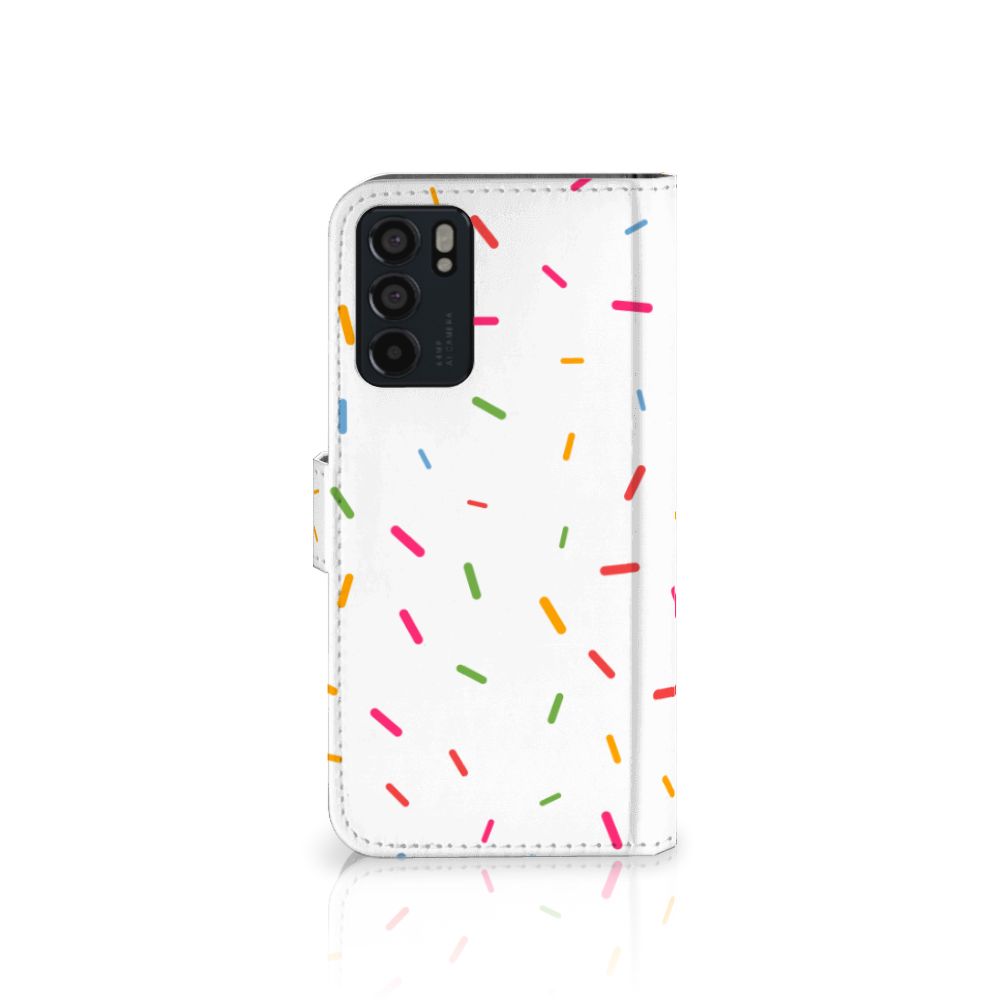 OPPO Reno6 5G Book Cover Donut Roze