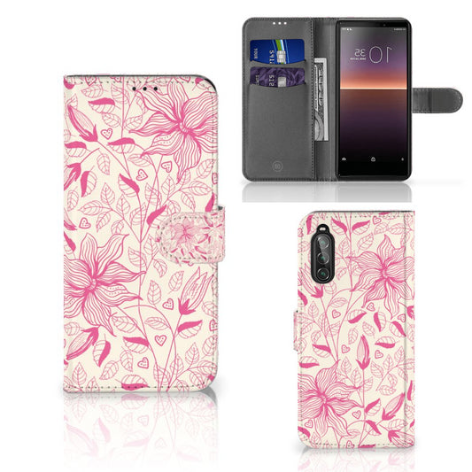 Sony Xperia 10 II Hoesje Pink Flowers