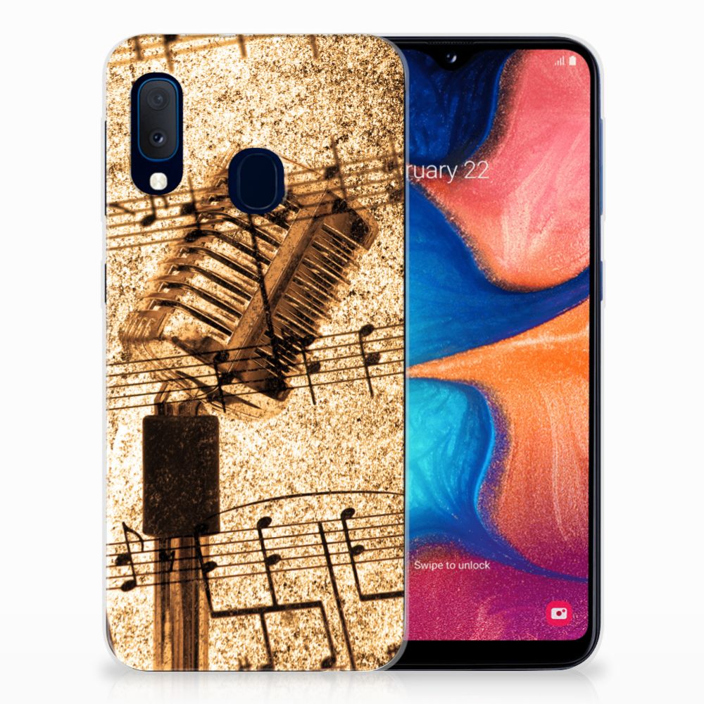 Samsung Galaxy A20e Siliconen Hoesje met foto Bladmuziek