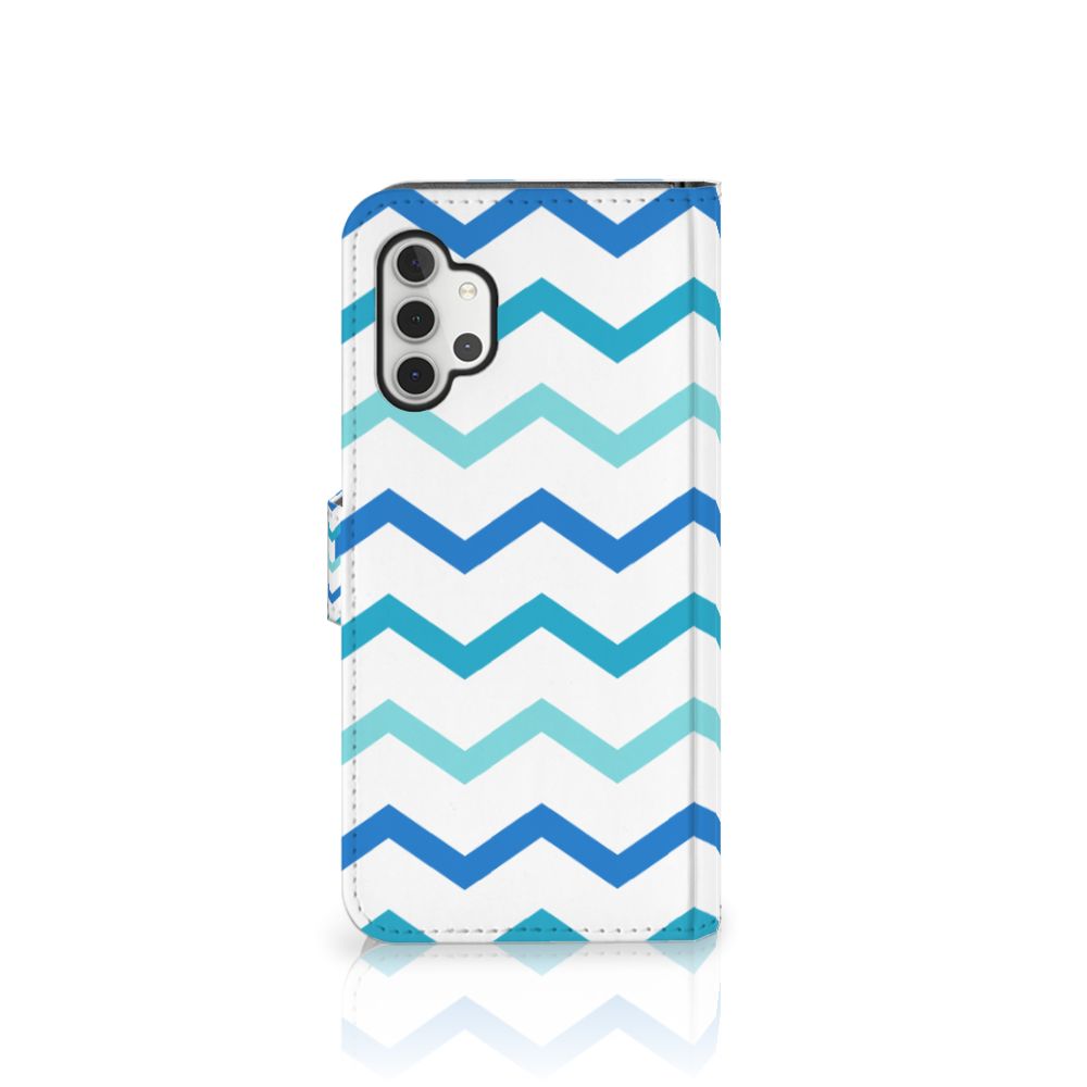 Samsung Galaxy A32 5G Telefoon Hoesje Zigzag Blauw