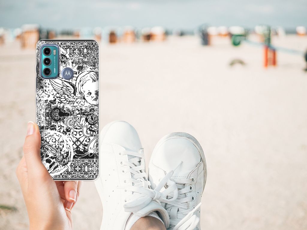 Silicone Back Case Motorola Moto G60 Skulls Angel B2C Telecom