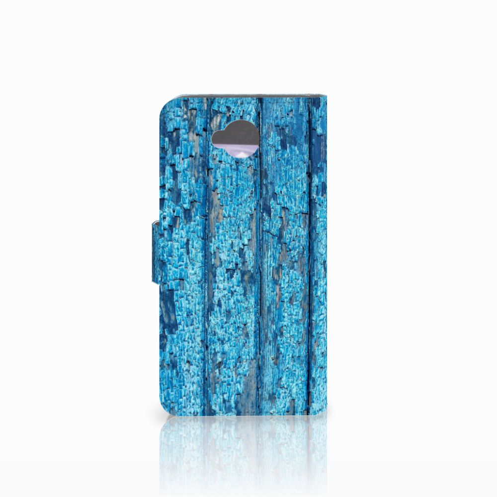 Microsoft Lumia 650 Book Style Case Wood Blue