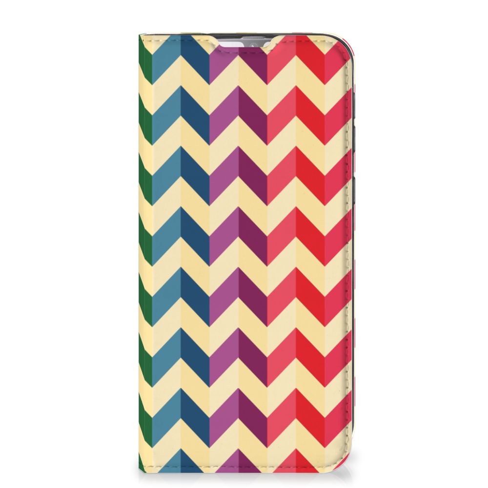 Samsung Galaxy M31 Hoesje met Magneet Zigzag Multi Color - B2C Telecom