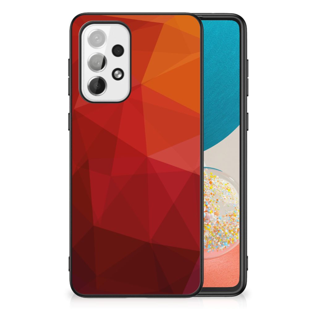 Backcover voor Samsung Galaxy A73 Polygon Red B2C Telecom