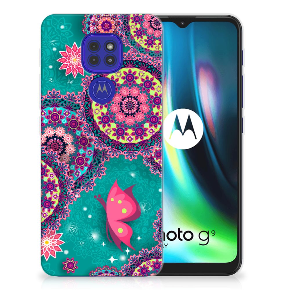 Motorola Moto G9 Play | E7 Plus Hoesje maken Cirkels en Vlinders B2C Telecom