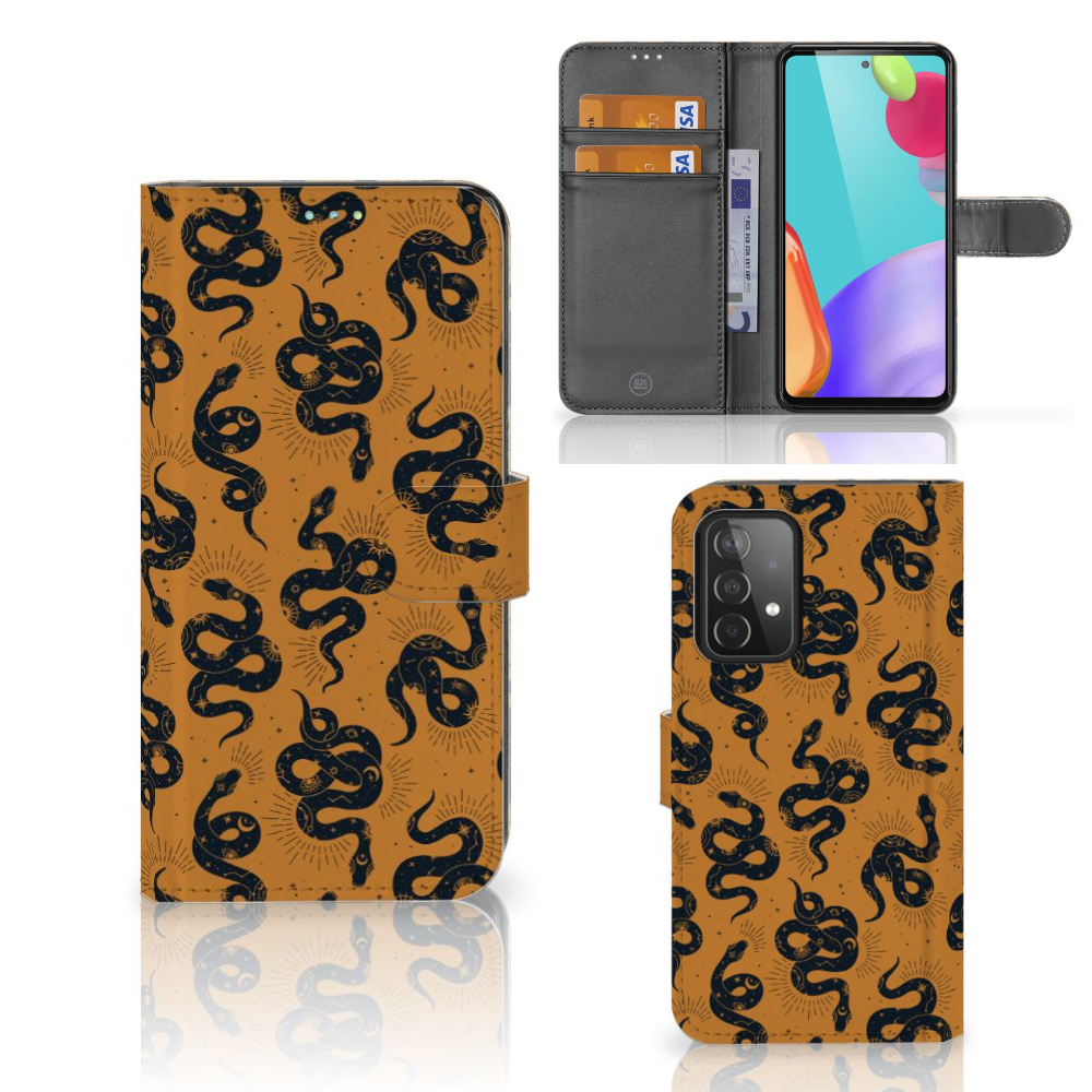 Telefoonhoesje met Pasjes voor Samsung Galaxy A52 Snakes