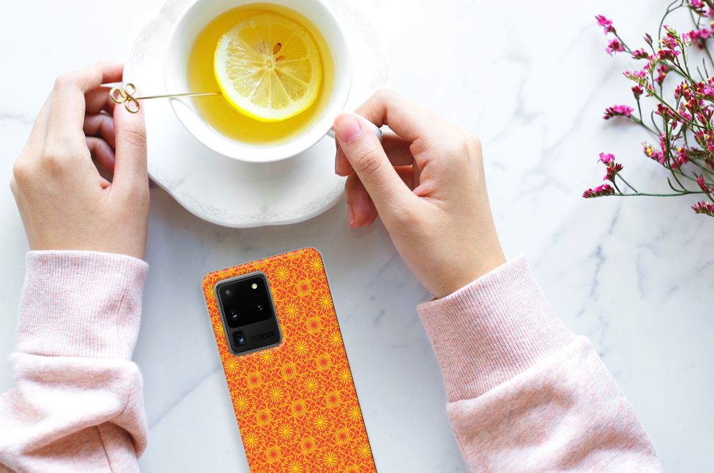 Samsung Galaxy S20 Ultra TPU bumper Batik Oranje B2C Telecom