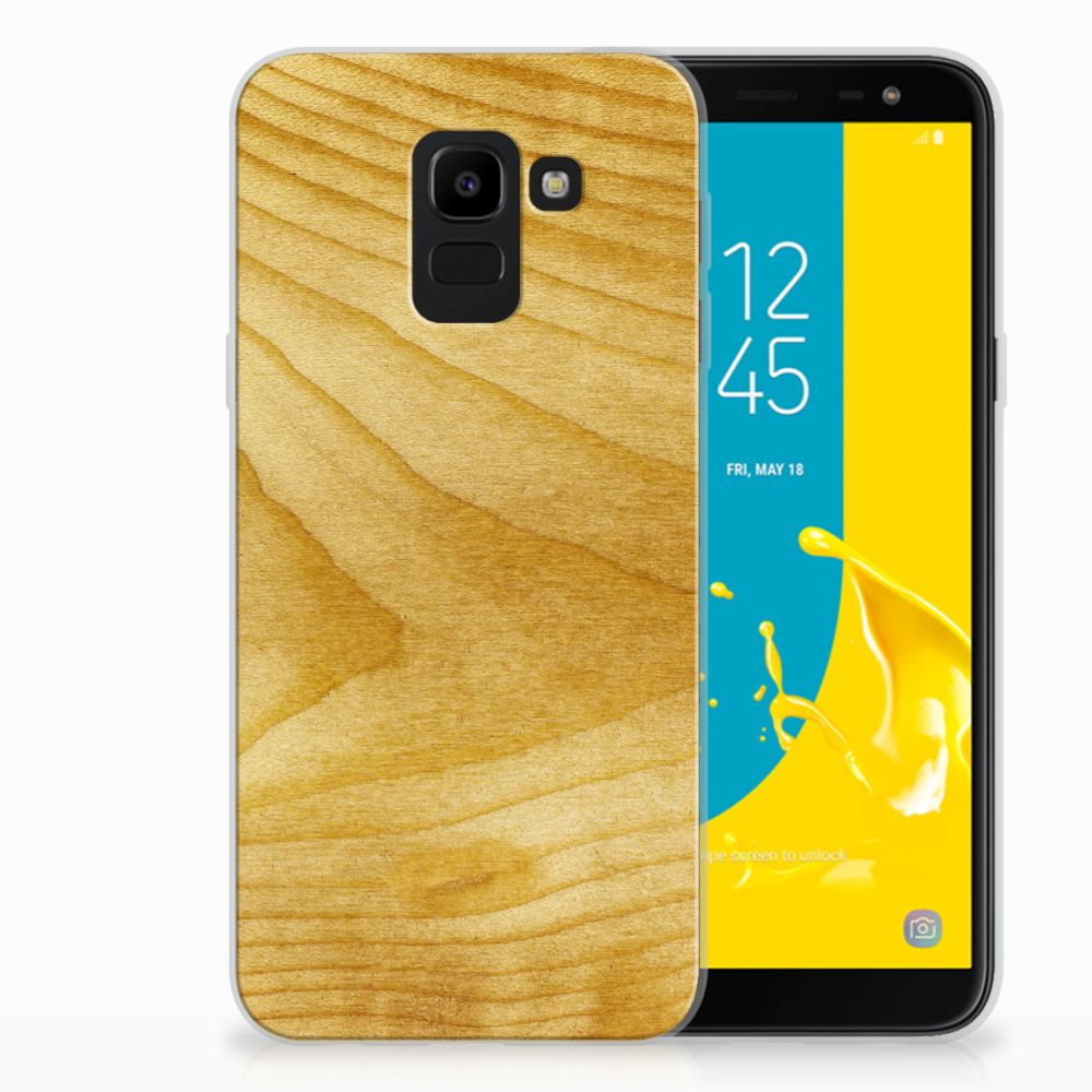 Samsung Galaxy J6 2018 Bumper Hoesje Licht Hout