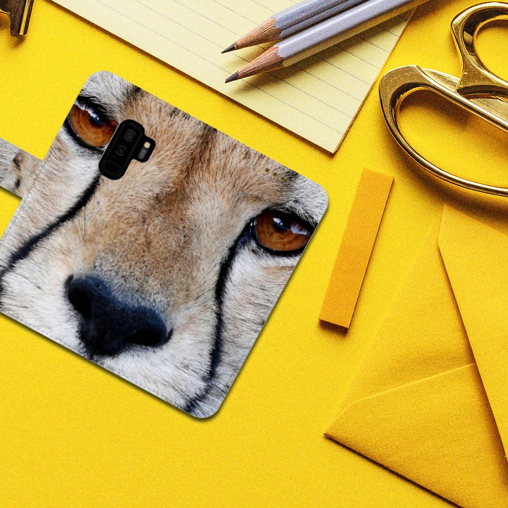 Samsung Galaxy S9 Plus Telefoonhoesje met Pasjes Cheetah