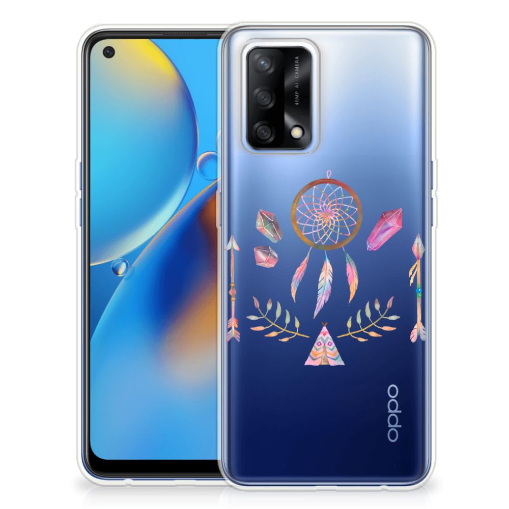 OPPO A74 4G Telefoonhoesje met Naam Boho Dreamcatcher B2C Telecom