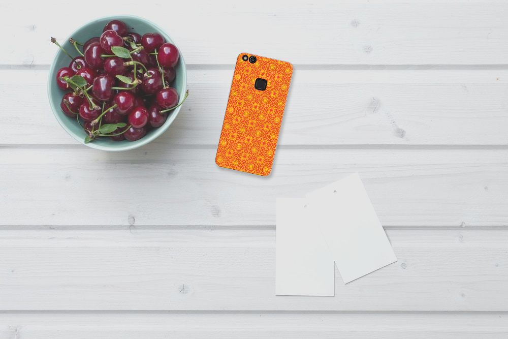 Huawei P10 Lite TPU bumper Batik Oranje