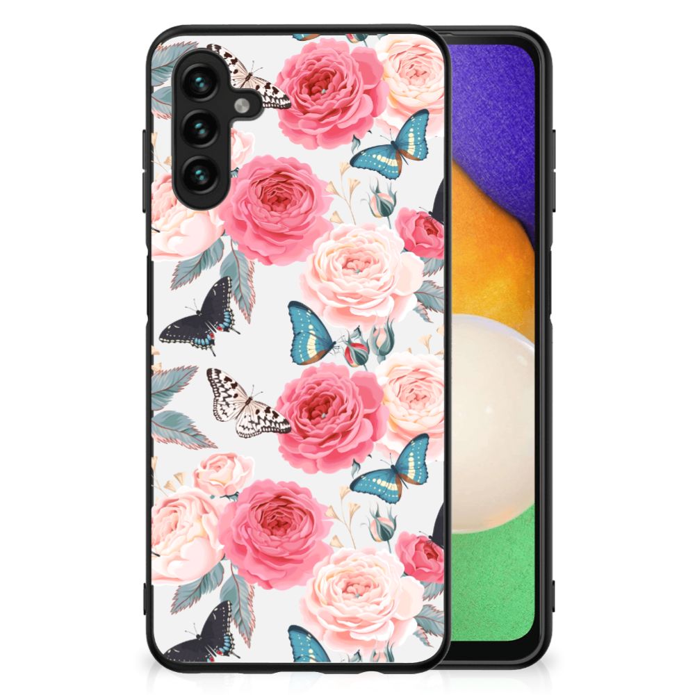 Samsung Galaxy A13 5G | A04s Bloemen Hoesje Butterfly Roses