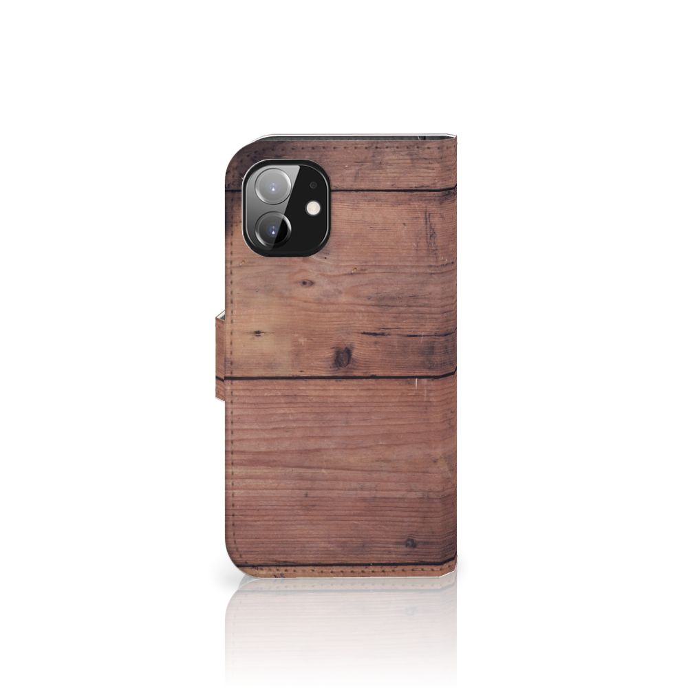 Apple iPhone 12 Mini Book Style Case Old Wood