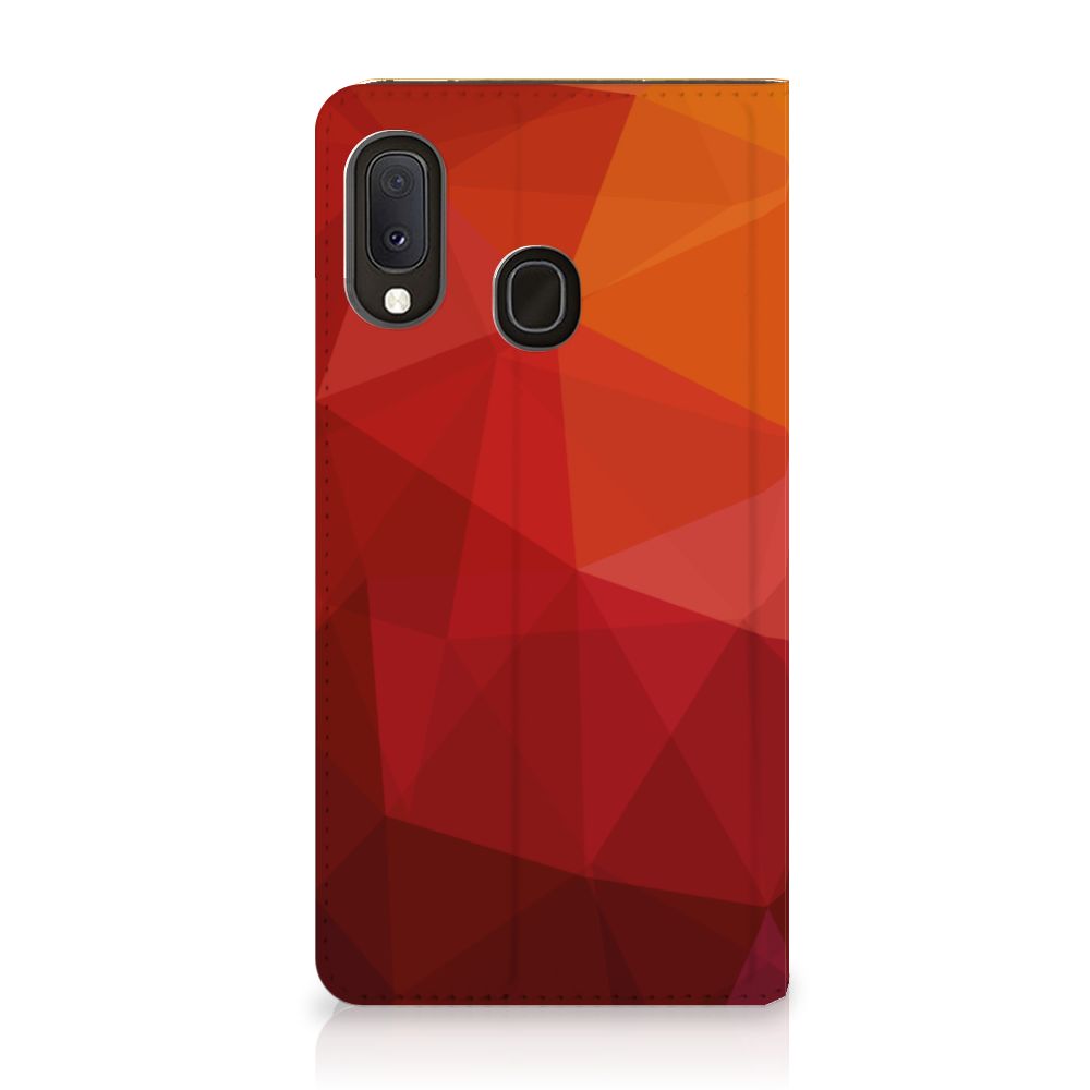 Stand Case voor Samsung Galaxy A20e Polygon Red - B2C Telecom