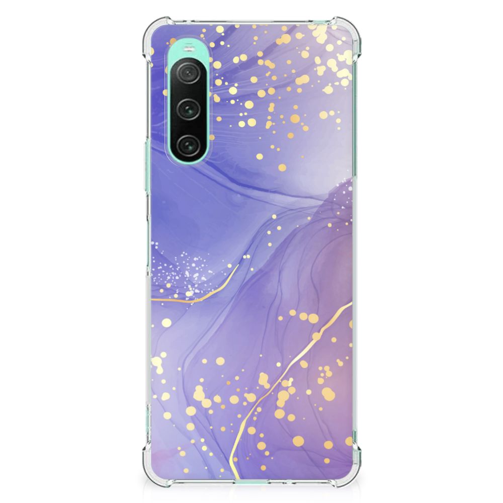 Back Cover voor Sony Xperia 10 V Watercolor Paars