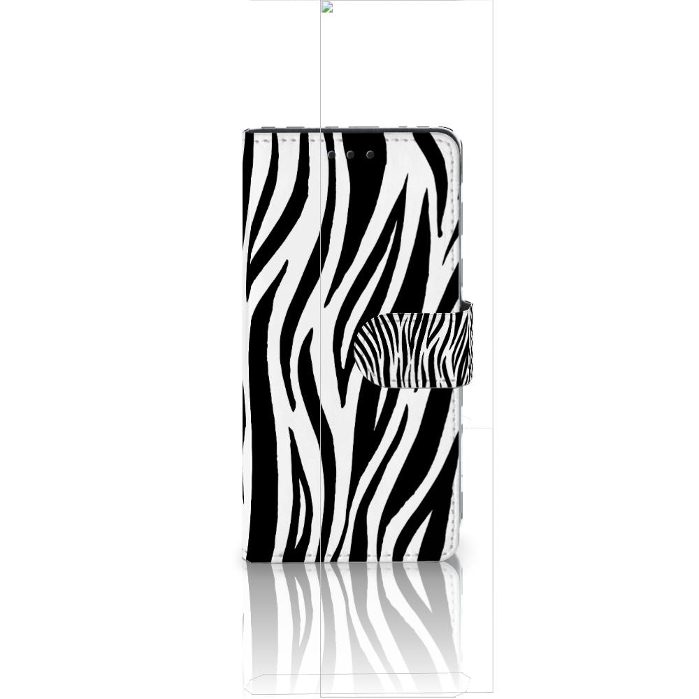 Huawei Ascend P8 Lite Telefoonhoesje met Pasjes Zebra