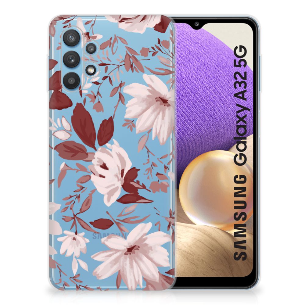 Hoesje maken Samsung Galaxy A32 5G Watercolor Flowers B2C Telecom