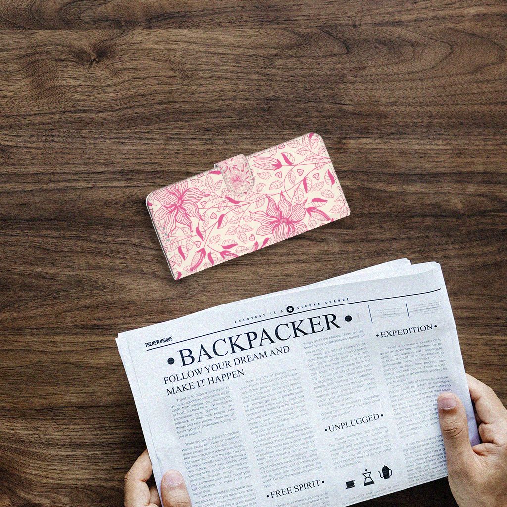 Nokia 3.4 Hoesje Pink Flowers