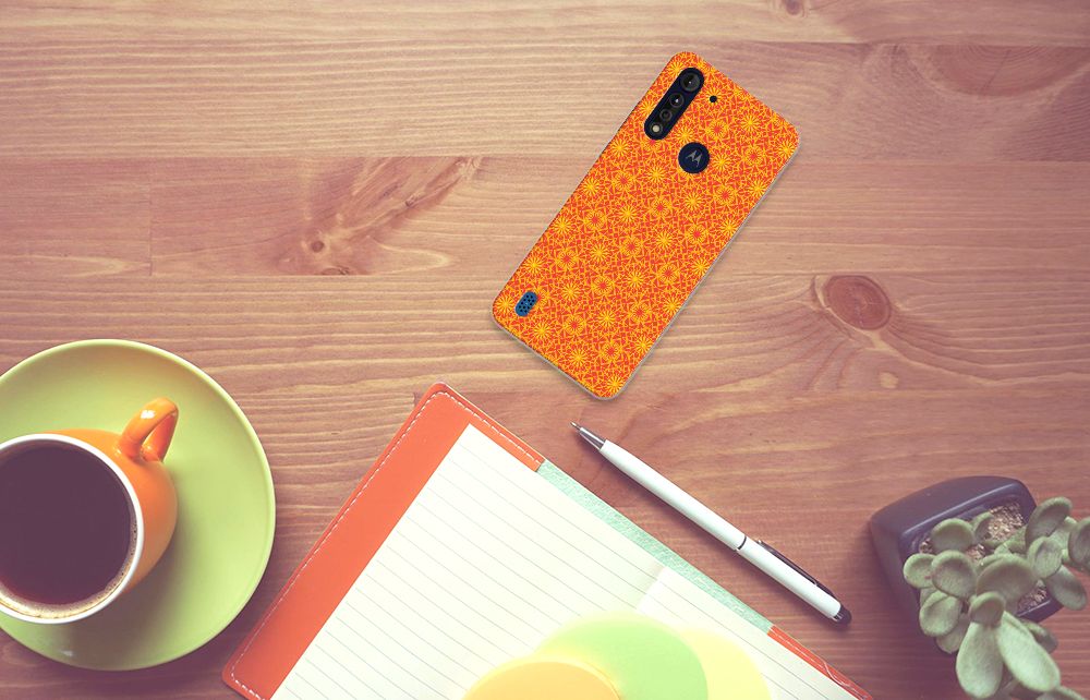 Motorola Moto G8 Power Lite TPU bumper Batik Oranje B2C Telecom