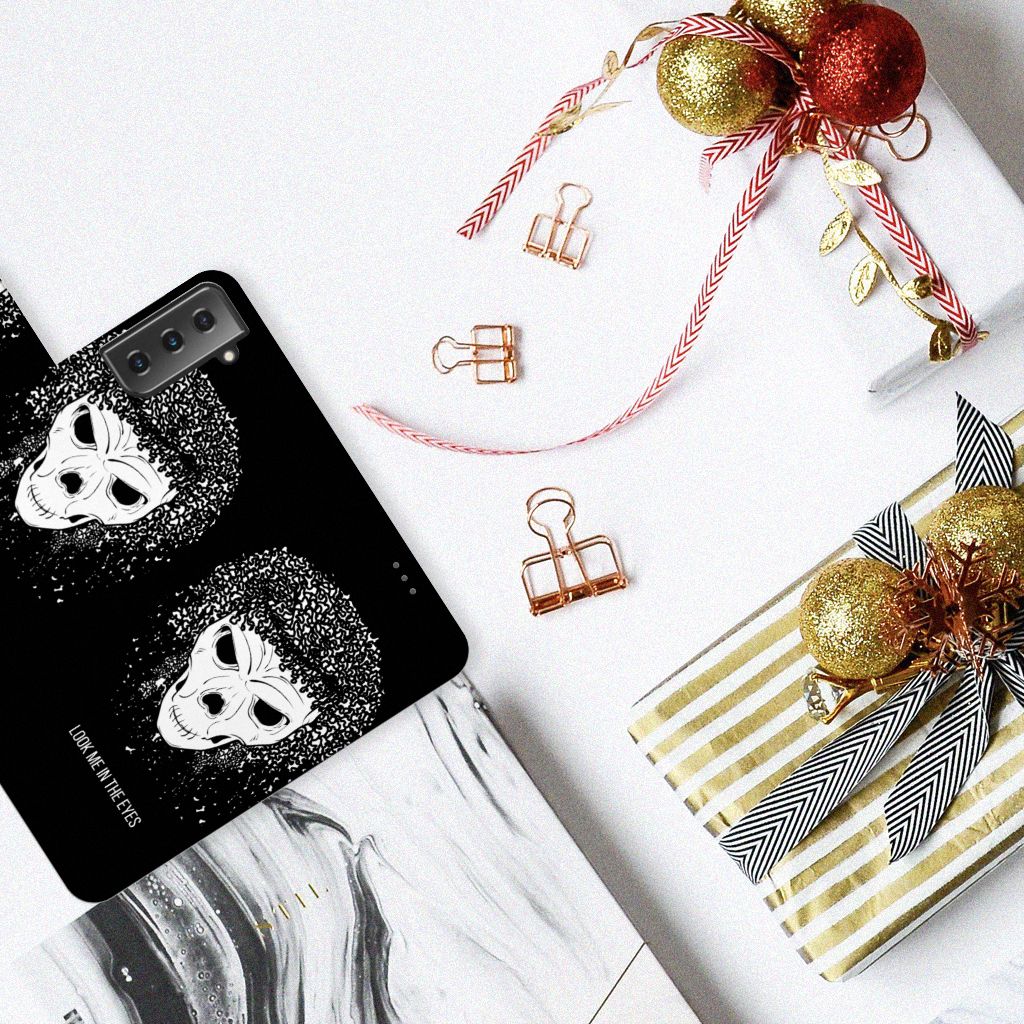Telefoonhoesje met Naam Samsung Galaxy S21 Plus Skull Hair
