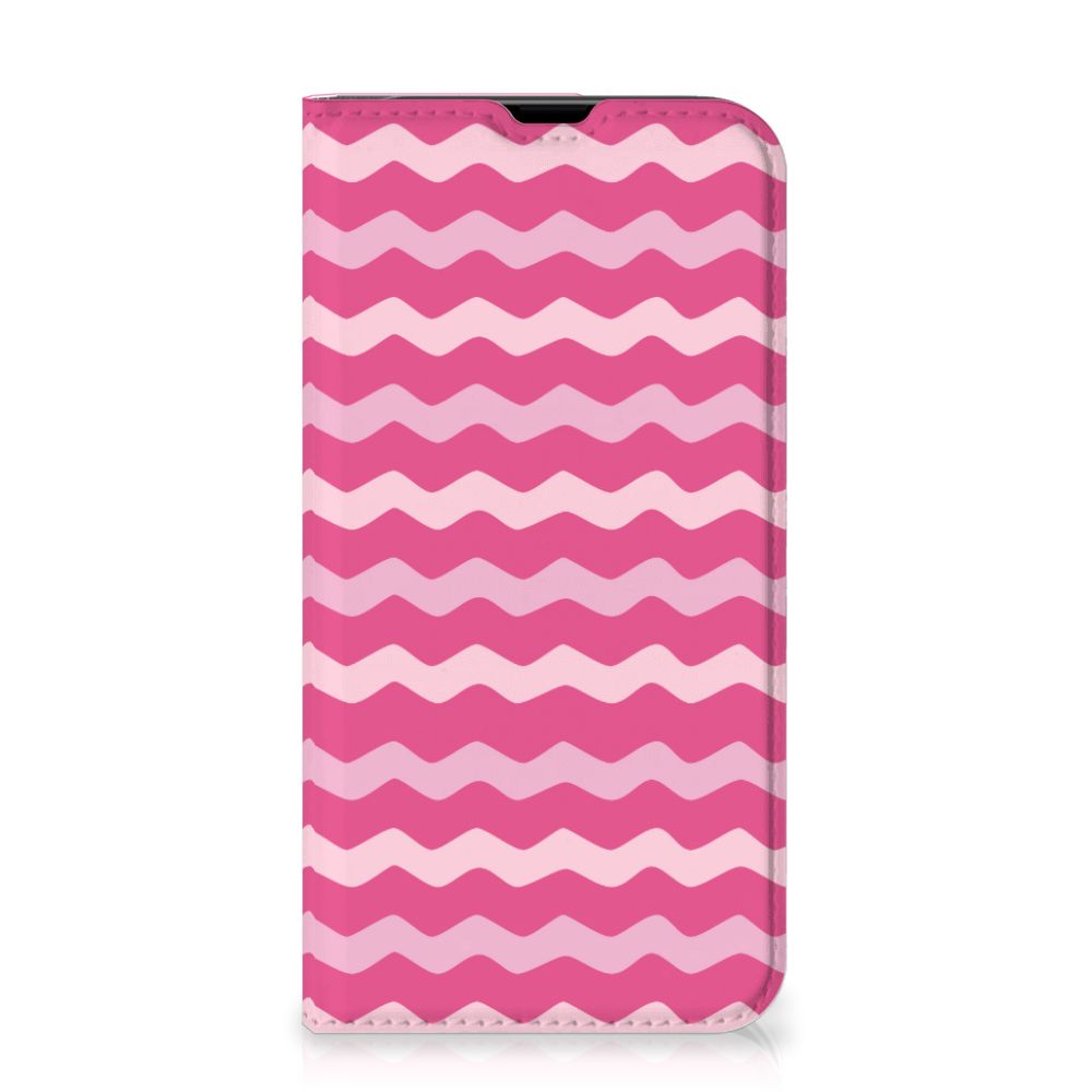 iPhone 13 Pro Hoesje met Magneet Waves Pink - B2C Telecom