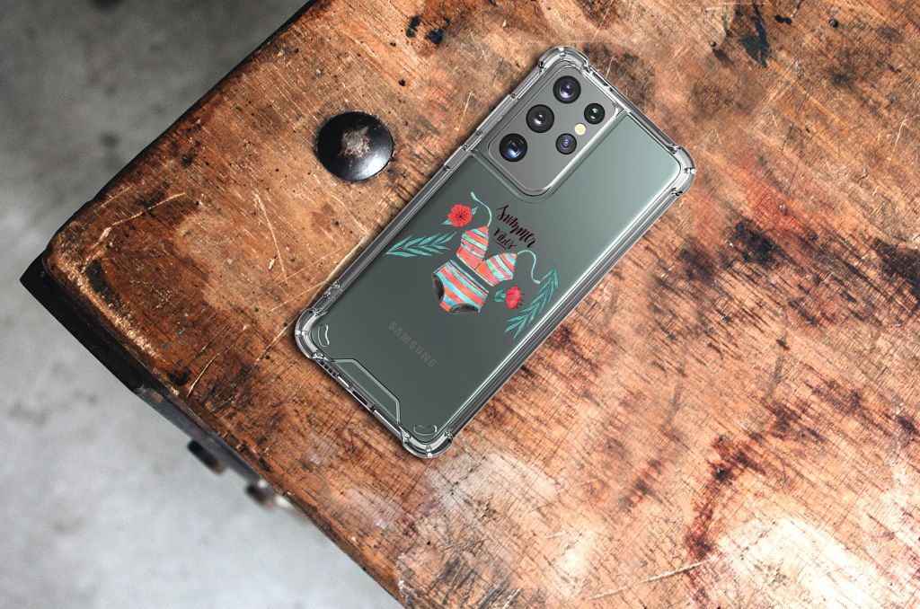 Samsung Galaxy S21 Ultra Stevig Bumper Hoesje Boho Summer B2C Telecom