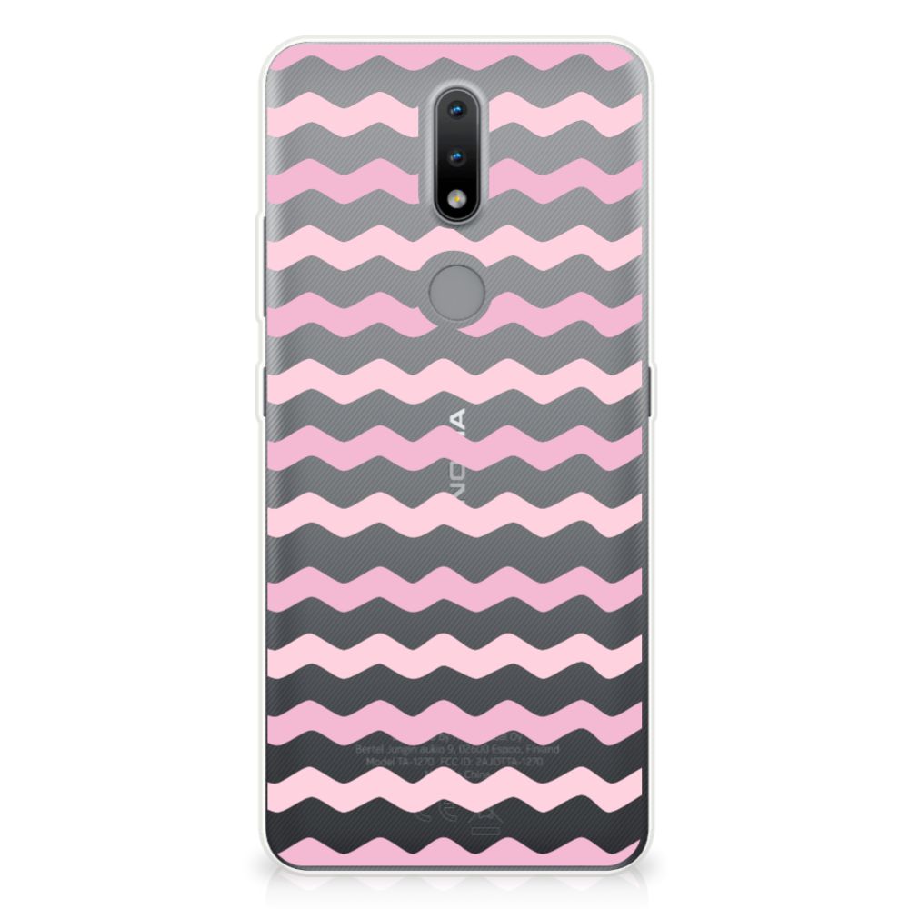 Nokia 2.4 TPU bumper Waves Roze