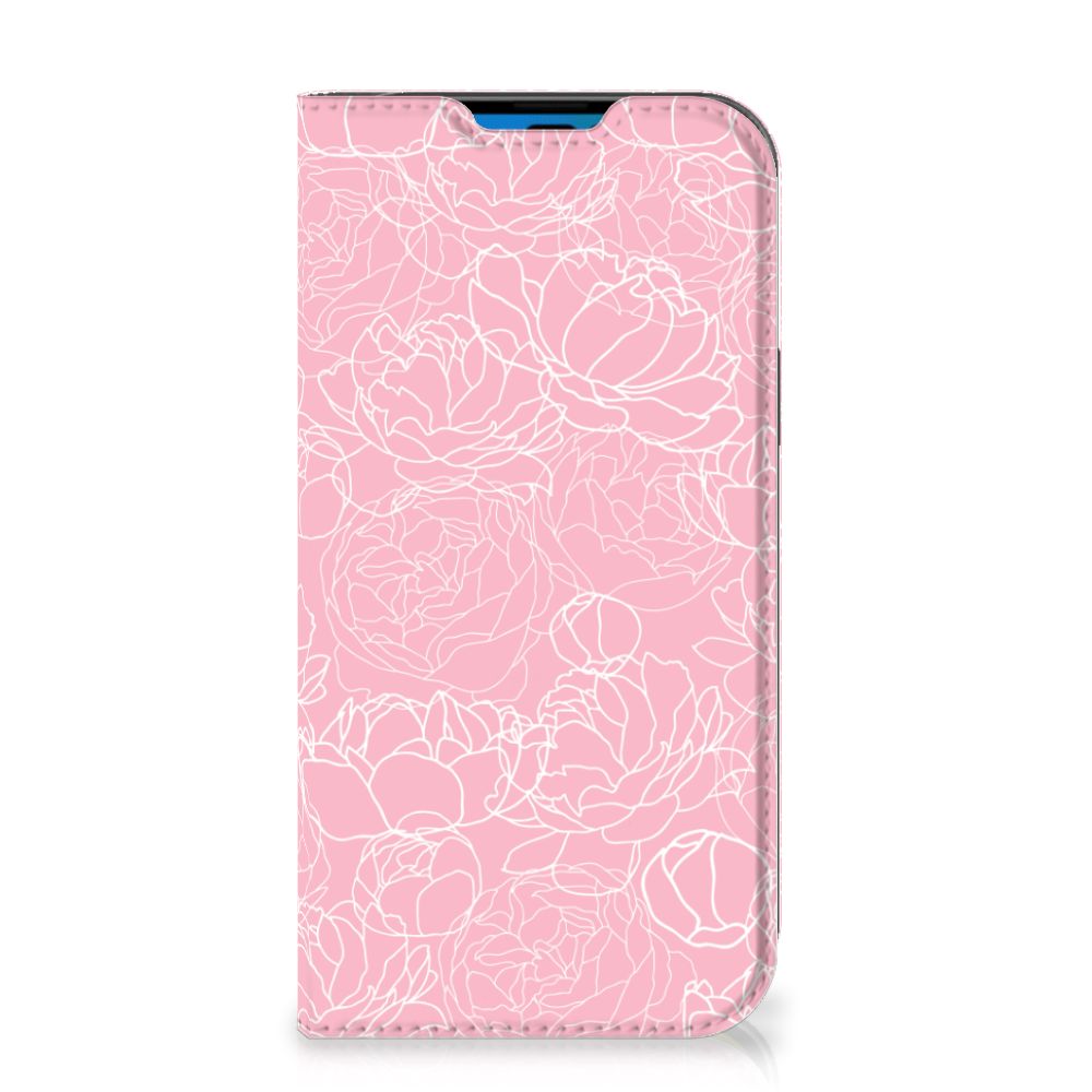iPhone 14 Pro Smart Cover White Flowers - B2C Telecom