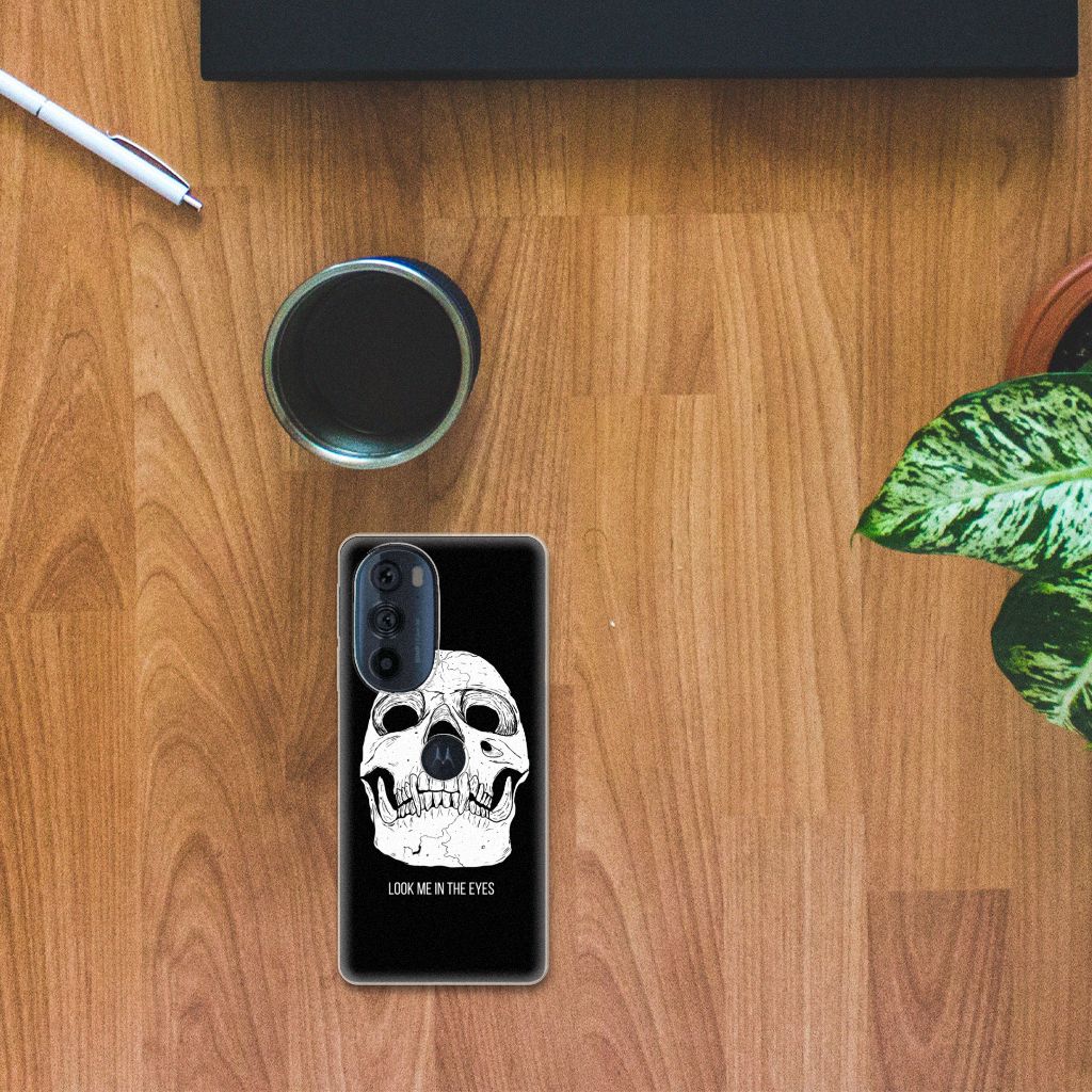 Silicone Back Case Motorola Edge 30 Pro Skull Eyes B2C Telecom