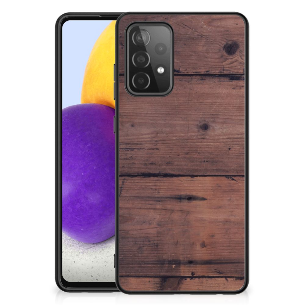 Samsung Galaxy A72 (5G/4G) Houten Print Telefoonhoesje Old Wood