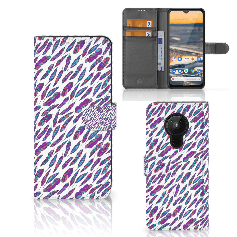 Nokia 5.3 Telefoon Hoesje Feathers Color