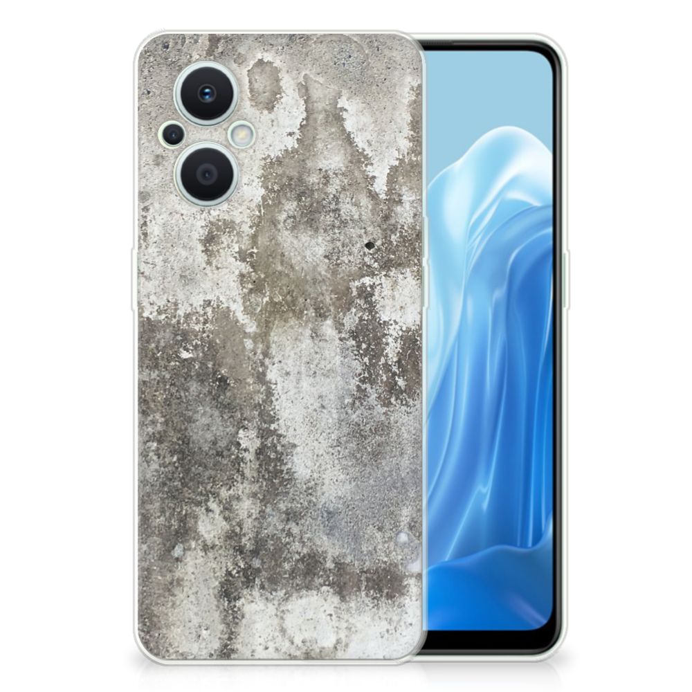 OPPO Reno8 Lite TPU Siliconen Hoesje Beton Print B2C Telecom