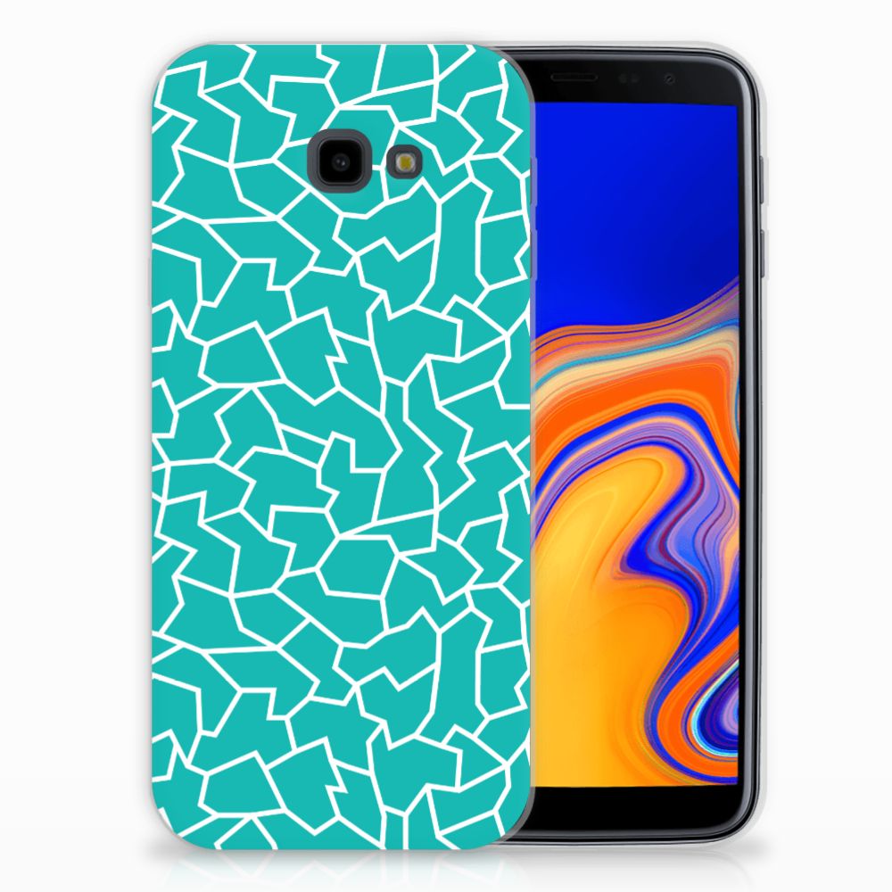 Samsung Galaxy J4 Plus (2018) Hoesje maken Cracks Blue