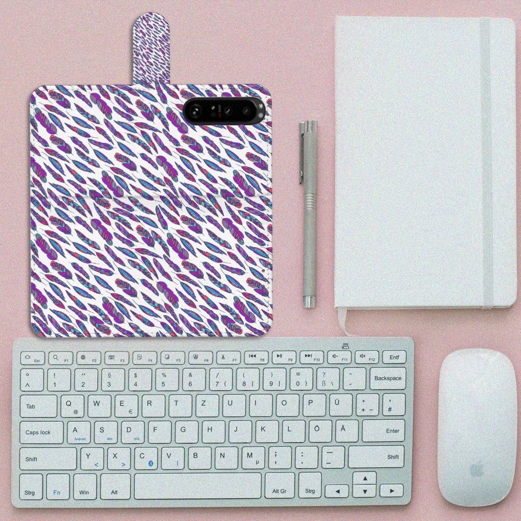Sony Xperia 1 III Telefoon Hoesje Feathers Color